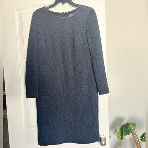 Women’s Vince Camuto Navy Blue and Black Long Sleeve Dress - Size 12